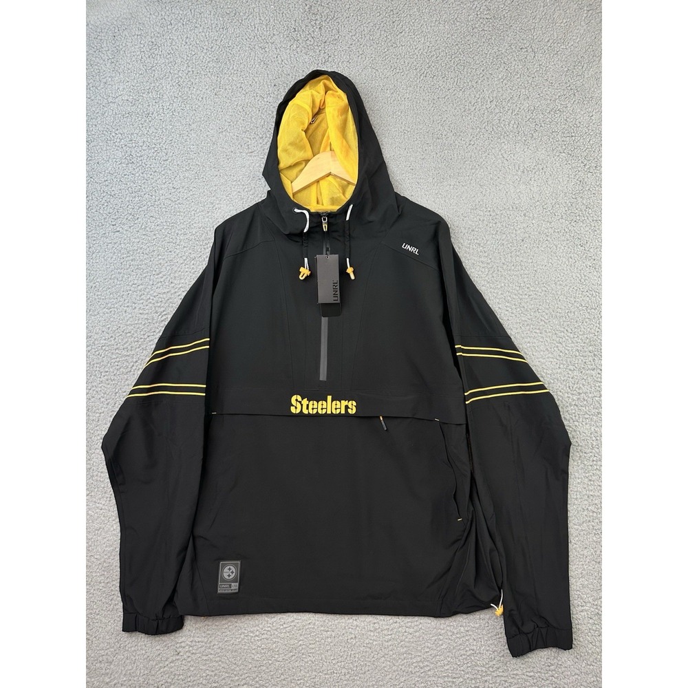 NWT UNRL x Pittsburgh Steelers 2024 DWR Track Jacket Black Gold Mens XL Limited